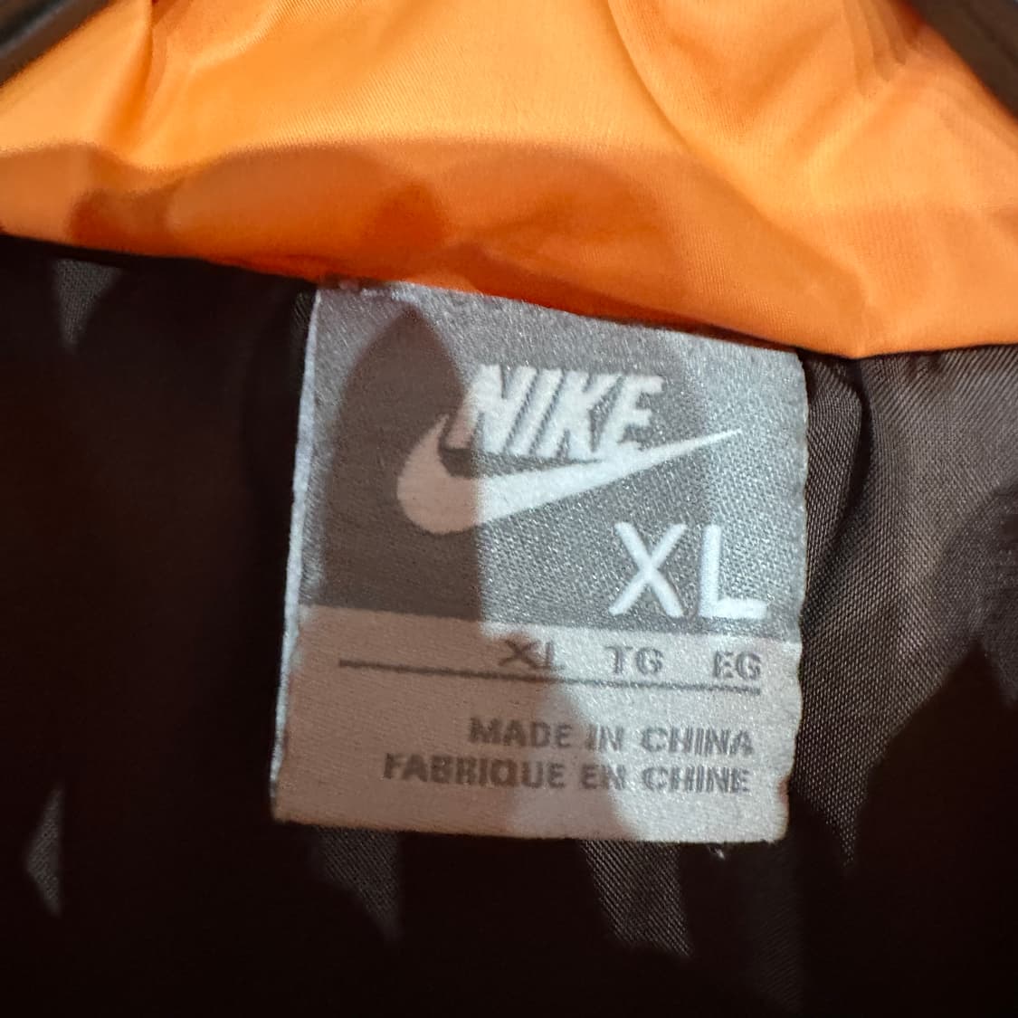 나이키 오렌지 경량패딩 XL 상품이미지3