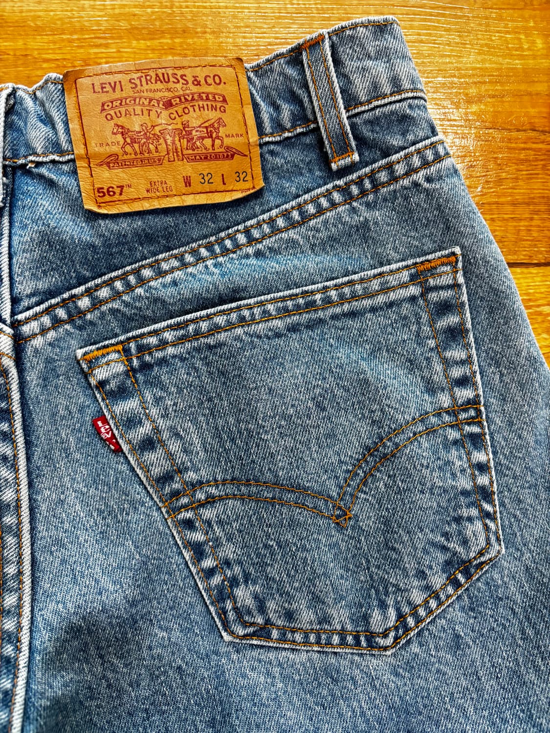 90s 리바이스 567 엑스트라 와이드레그 32x32 상품이미지4