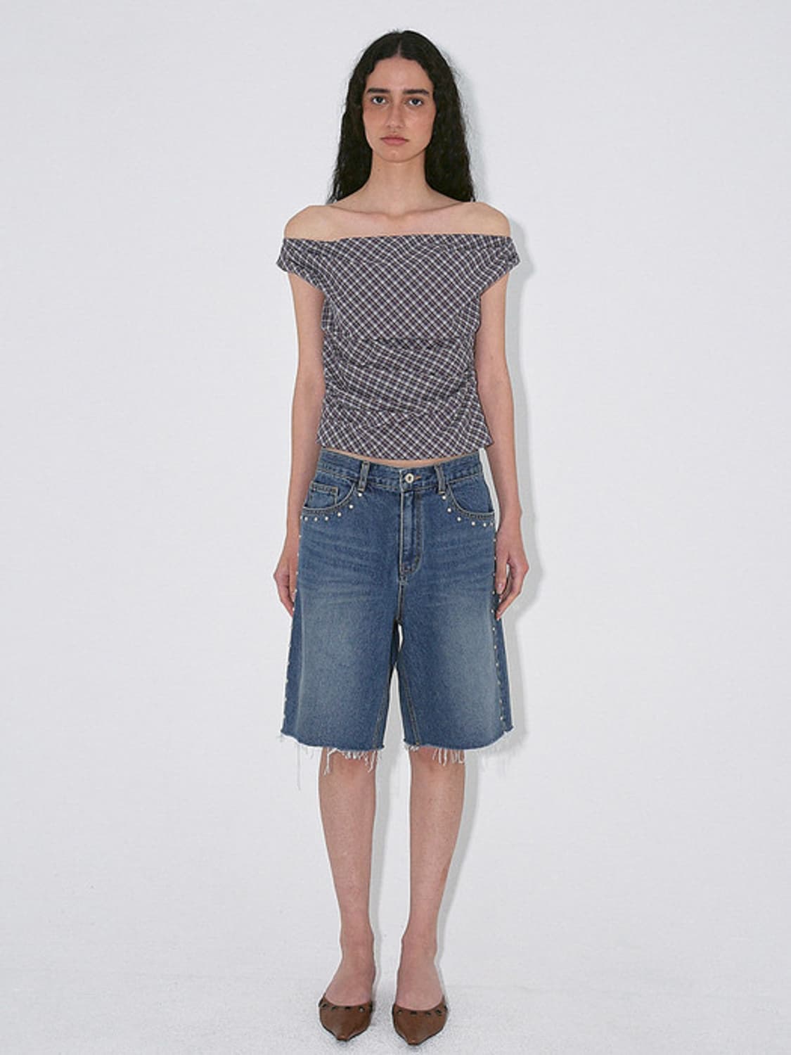 폴리수엠 스터드 버뮤다팬츠 상품이미지1