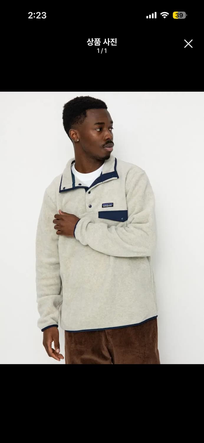 새제품 m, L / 파타고니아 신칠라 오트밀헤더 후리스 스냅티 라이트 상품이미지1