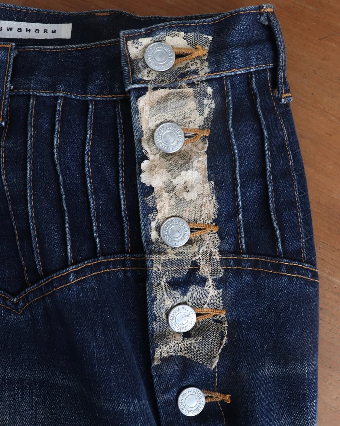 [Sunao Kuwahara] Lace Trimming Pants 상품이미지3