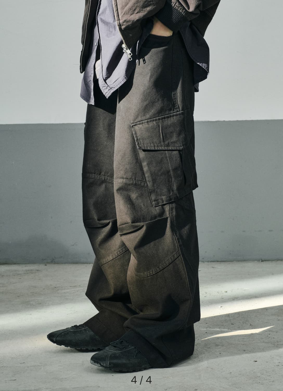 WASHED VERN CARGO PANTS (BLACK)  상품이미지3