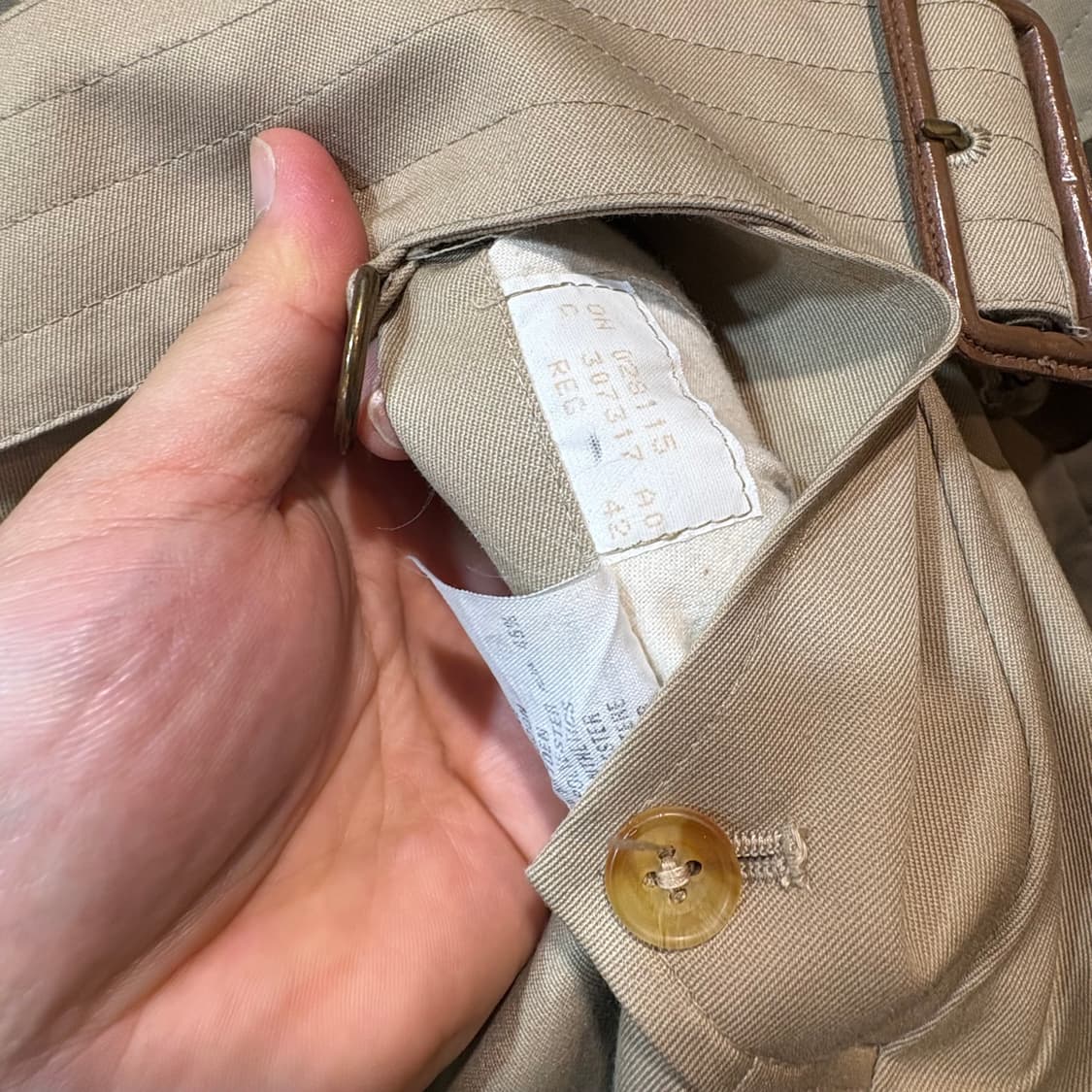 [42] Apuascutum 아쿠아스큐텀 베이지 더블 트렌치 코트 상품이미지6