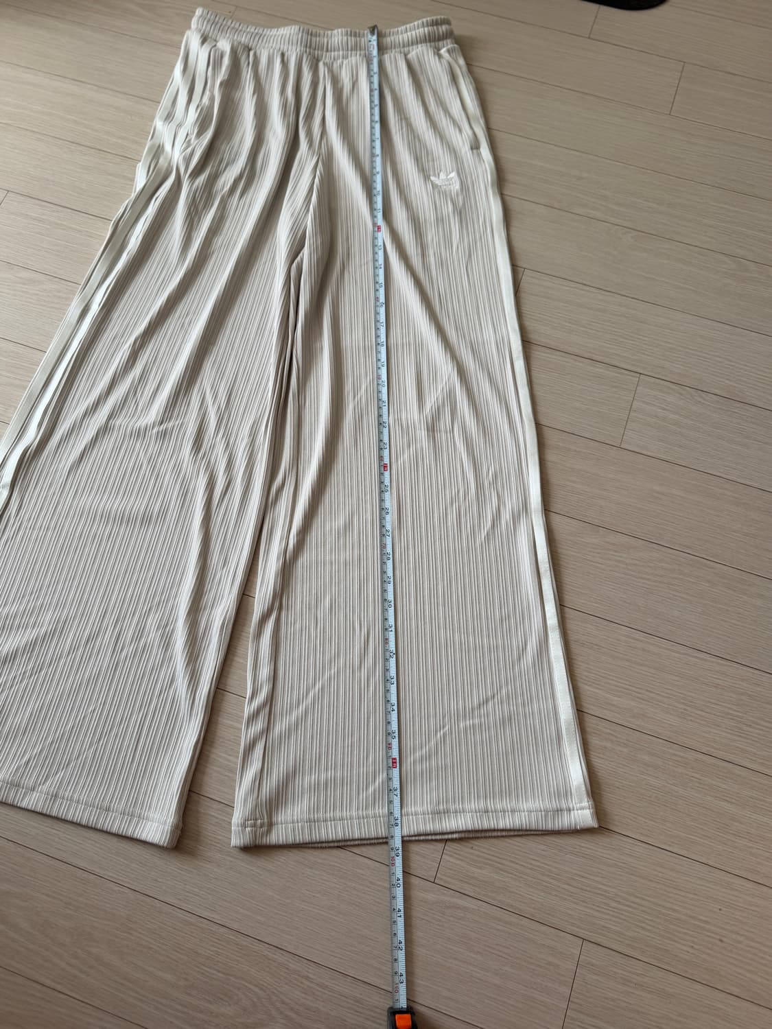 아디다스 베이지 골지 와이드 팬츠 상품이미지6