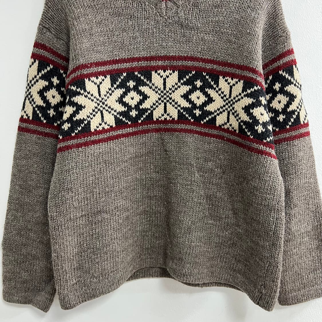 J.CREW 브이넥 패턴 니트 상품이미지3