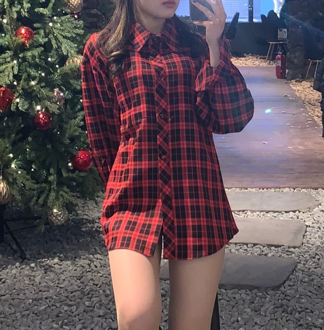 Eyeye 아이아이 디자이너브랜드 체크셔츠 원피스 상품이미지1