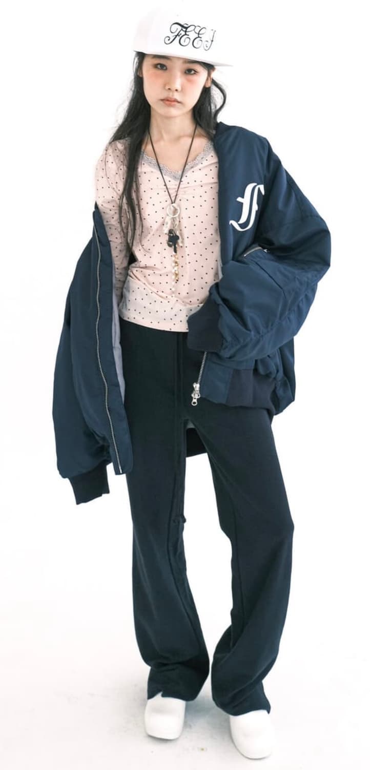 샵페어리 봄버자켓 네이비 상품이미지1
