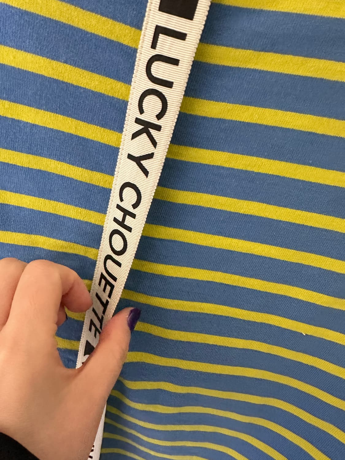 럭키슈에뜨 스트라이프 면 티셔츠(사이즈38) 상품이미지6
