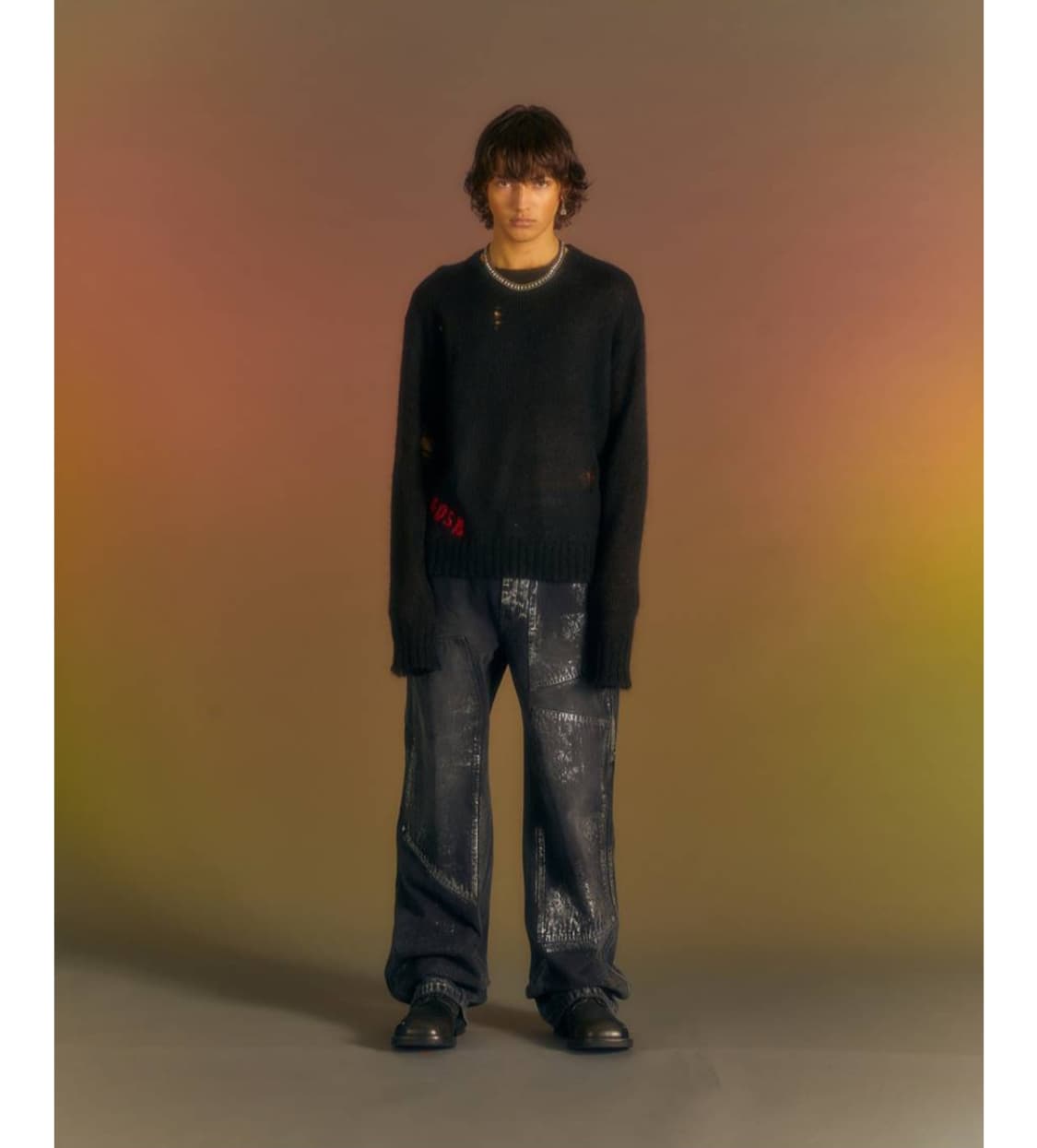 앤더슨벨  왁스 코티드 데님 팬츠 상품이미지1