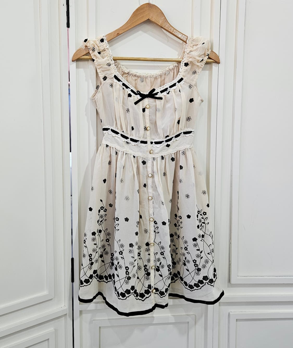 플라워 레이스 쉬폰 원피스 상품이미지1