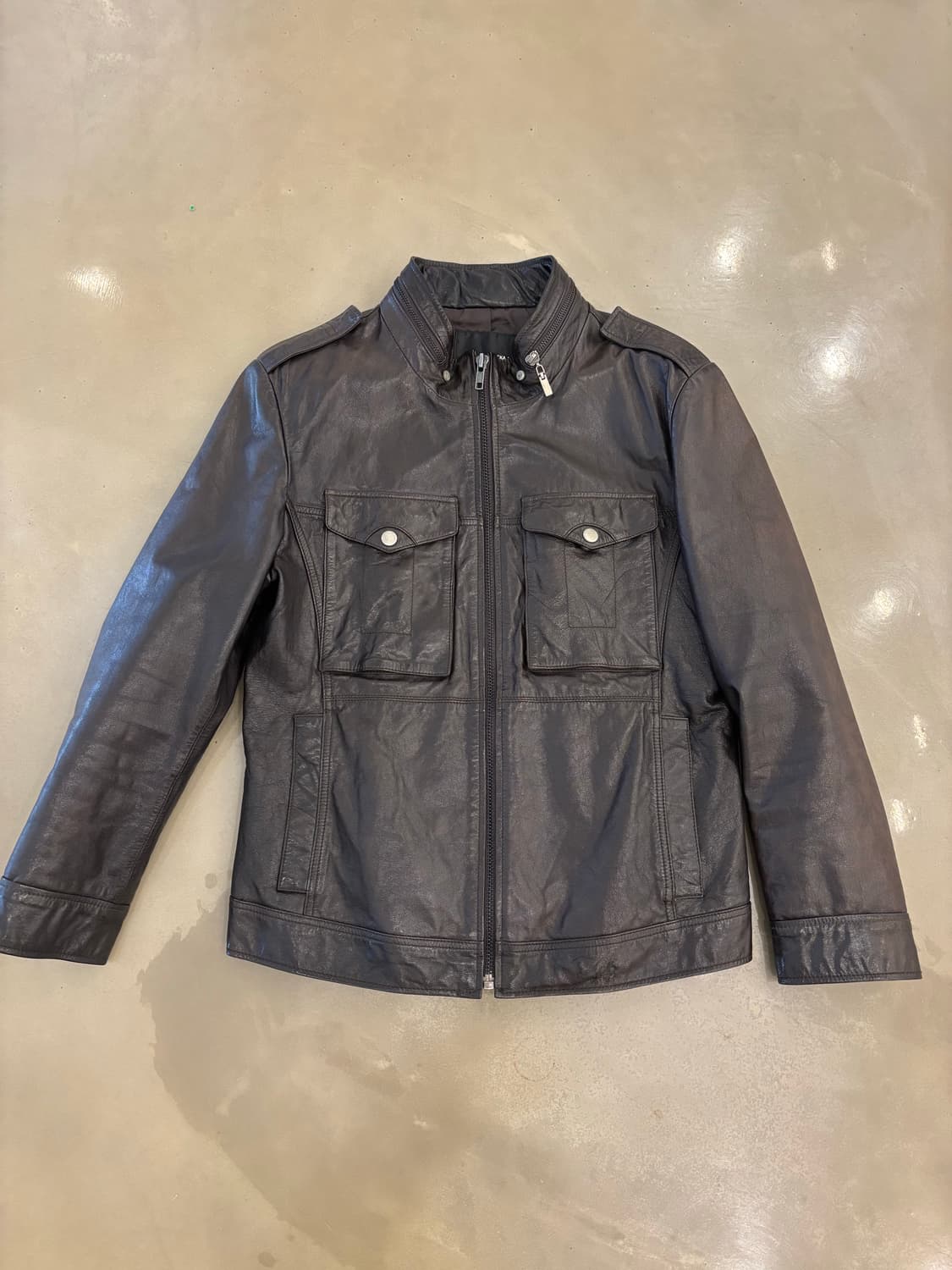 빈티지 리얼 레더 자켓 상품이미지1