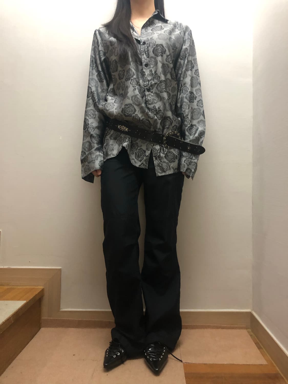 빈티지 딥 그레이 오리엔탈 셔츠 상품이미지5