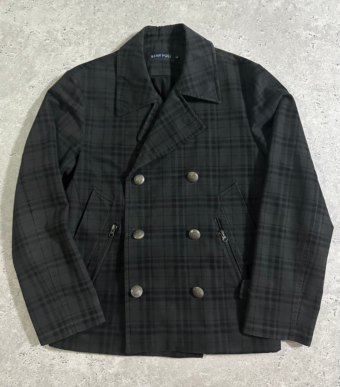 BEAN POLE 체크 더블 코트 상품이미지2