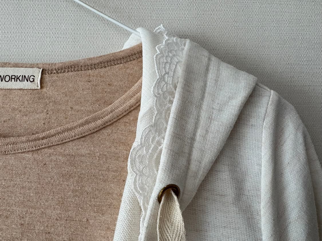 레이스 후드집업+모리 반팔티 상품이미지2