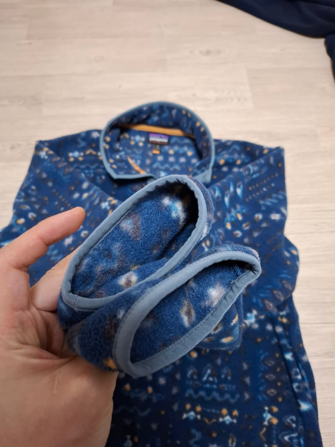 XL 파타고니아 신칠라 플리스 풀오버 패턴 블루 상품이미지4