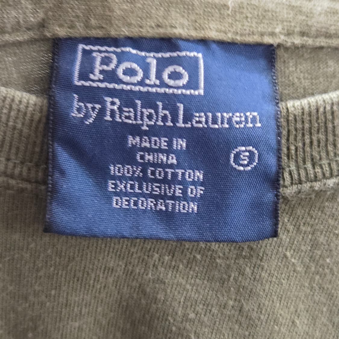 폴로랄프로렌 코튼 반팔티 카키 S 상품이미지3