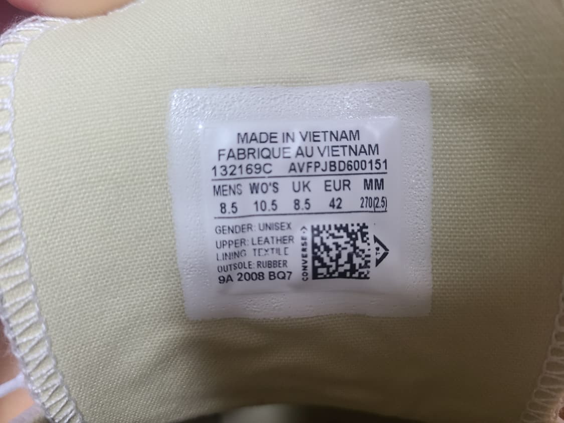 (새상품)컨버스 가죽 레더 하이 270(265추천) 상품이미지8