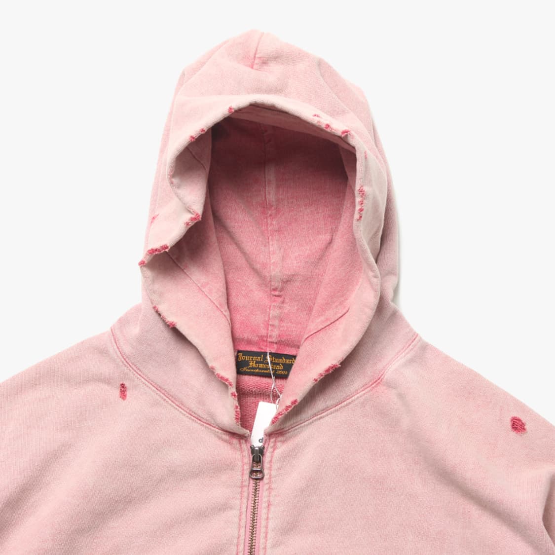 JOURNAL STANDARD "Pink Damaged Hoody" 상품이미지2