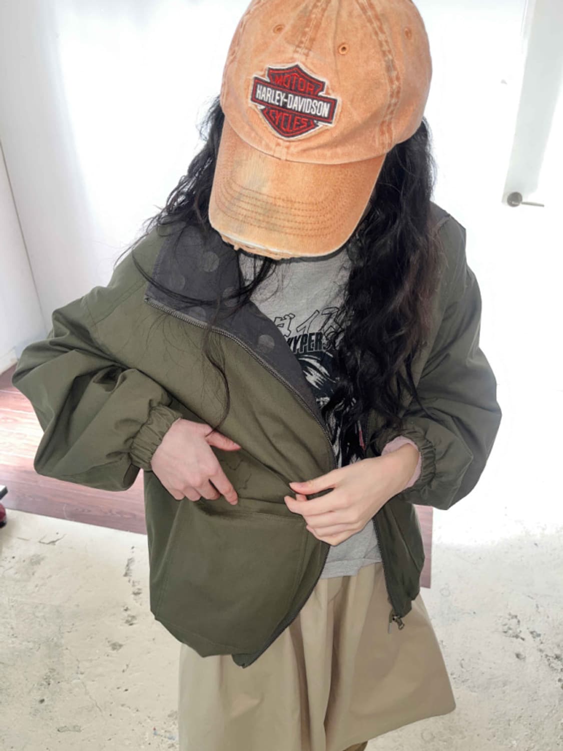 김아홉 HEY dot 헤이 도트 리버시블 야상 khaki 카키 상품이미지3