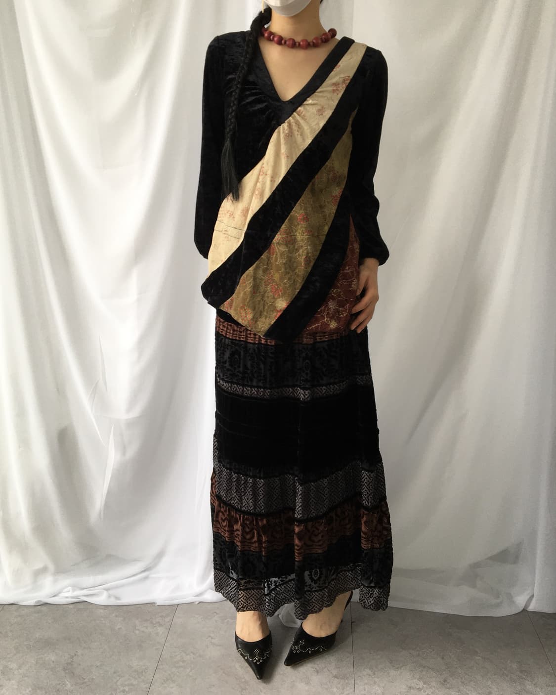 Oriental mood velvet sleeve 상품이미지9