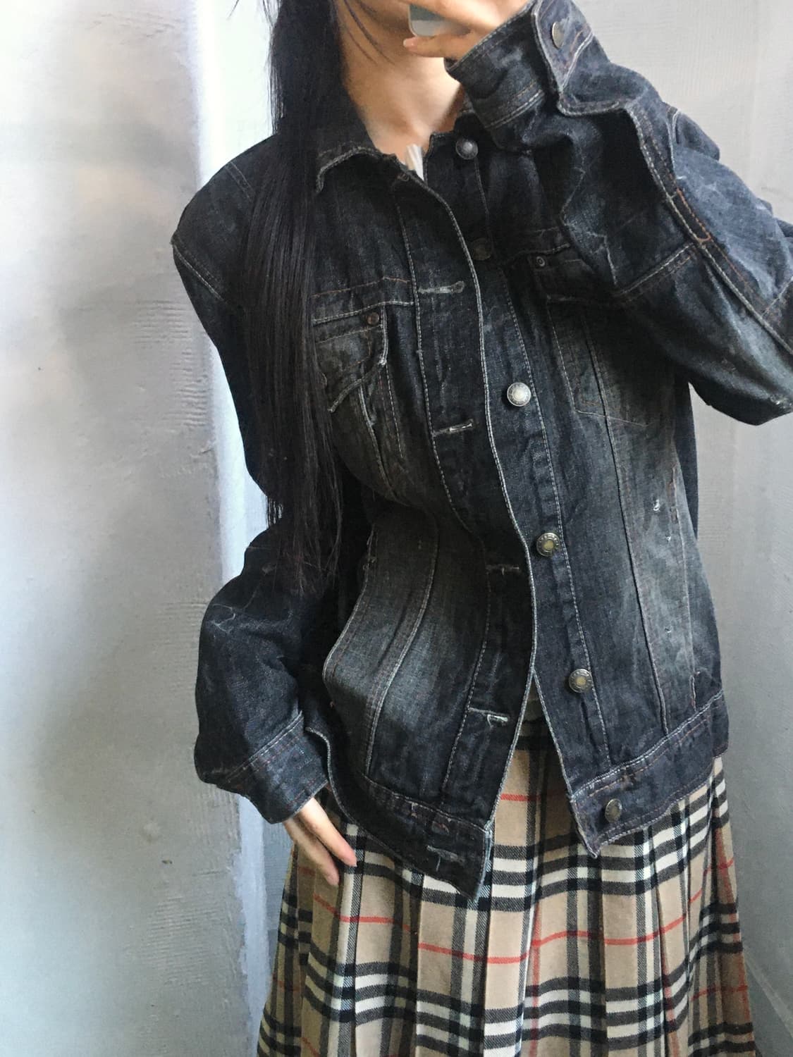 A/X Armani Exchange 아르마니 흑청 데님 자켓  상품이미지1