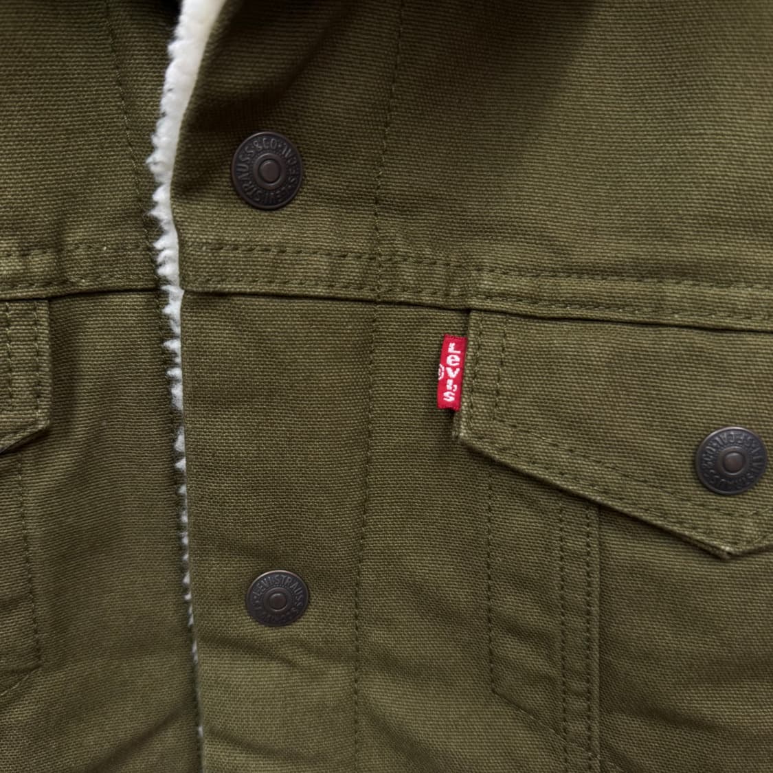 리바이스 타입 3 쉐르파 코듀로이 트러커 자켓 카키 M 상품이미지5