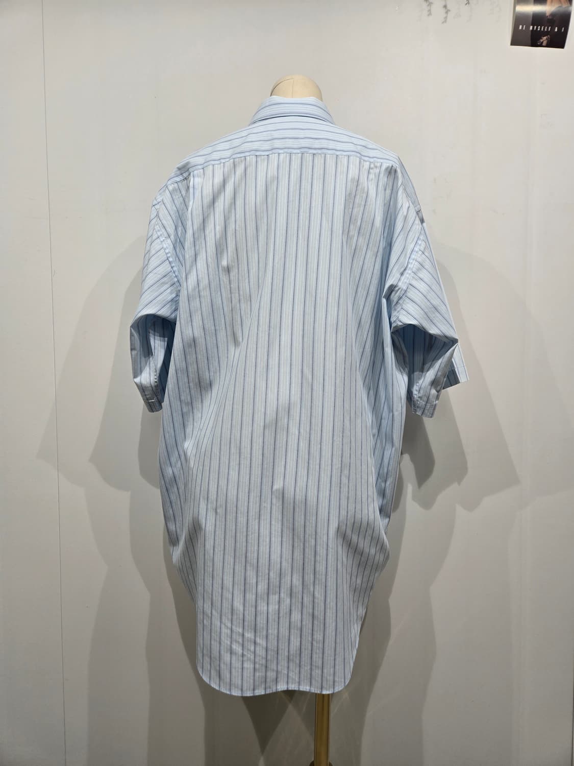 이세이미야케 스트라이프 반팔 셔츠 블루 상품이미지2