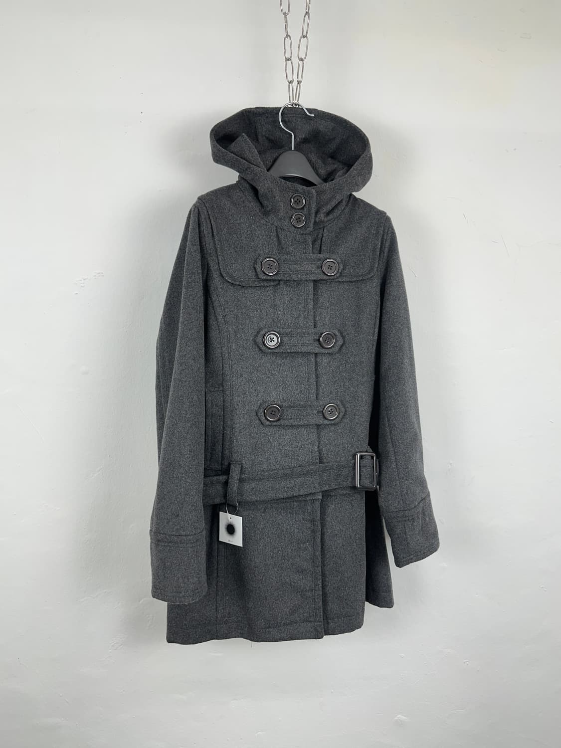 Charcoal strap convertible coat  상품이미지7