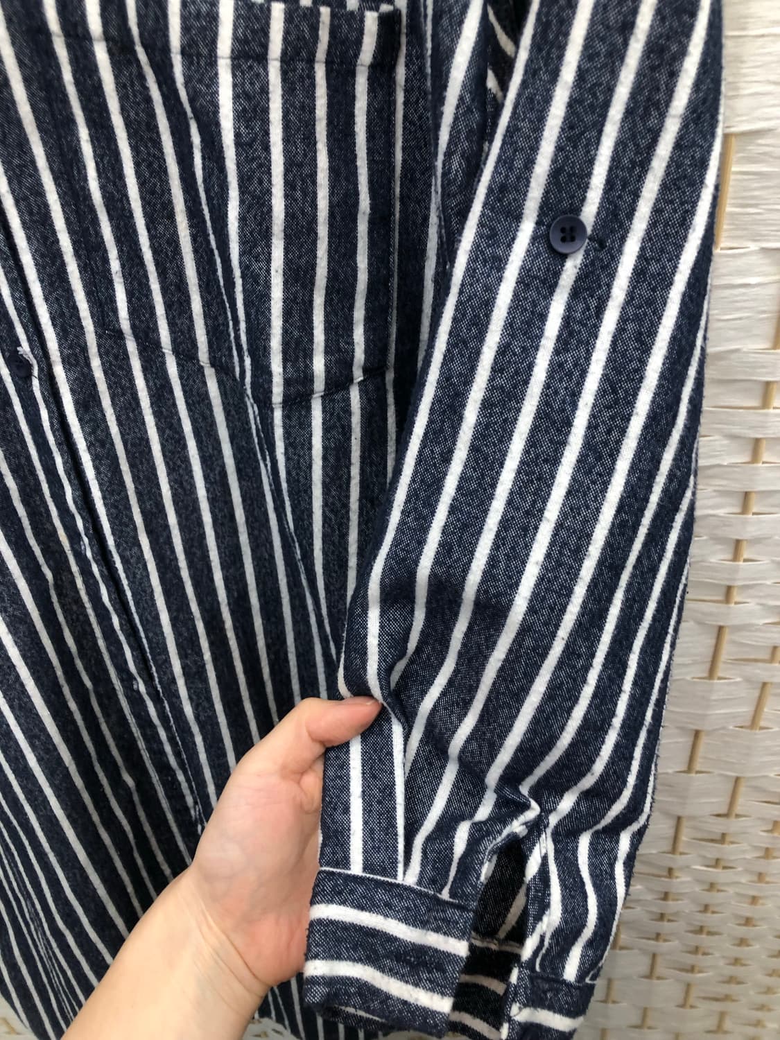 스트라이프 롱 셔츠 상품이미지3