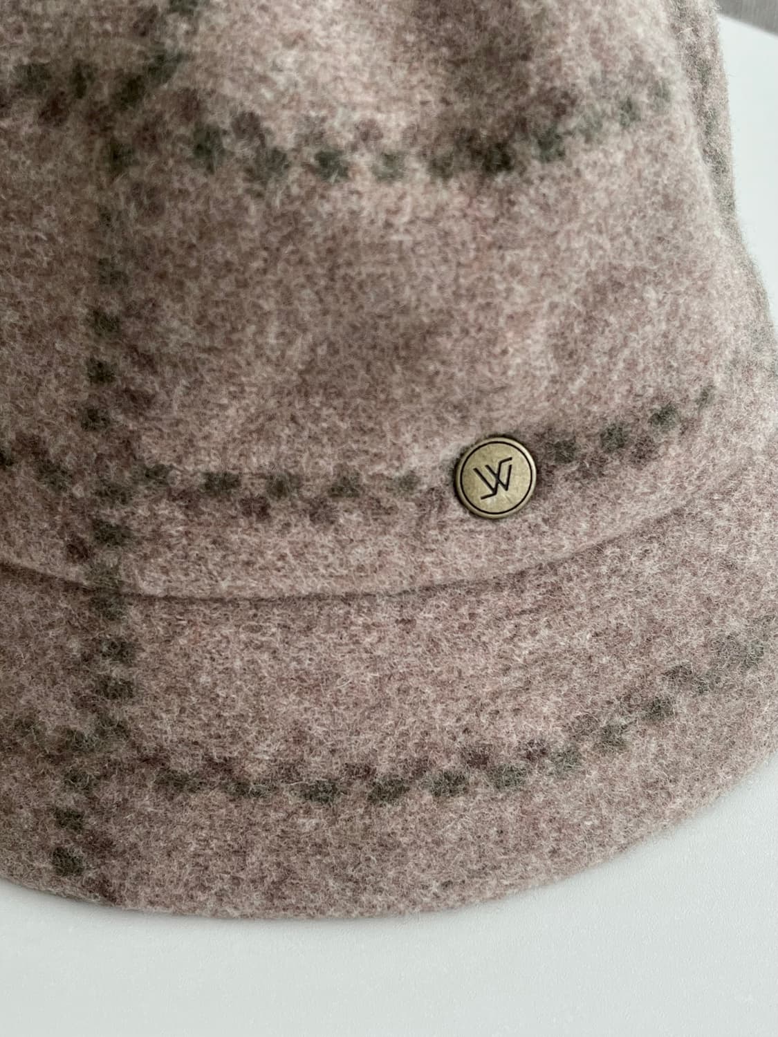 F) 화이트샌즈 울 체크 버킷햇 살루잇 베이지 상품이미지4