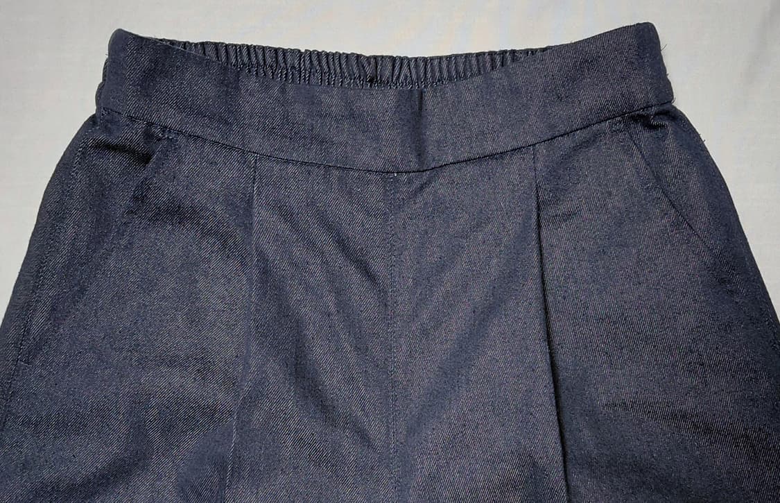 [S] 일본 grove(그로브) 핀턱 데님 라이크 와이드 팬츠 상품이미지2