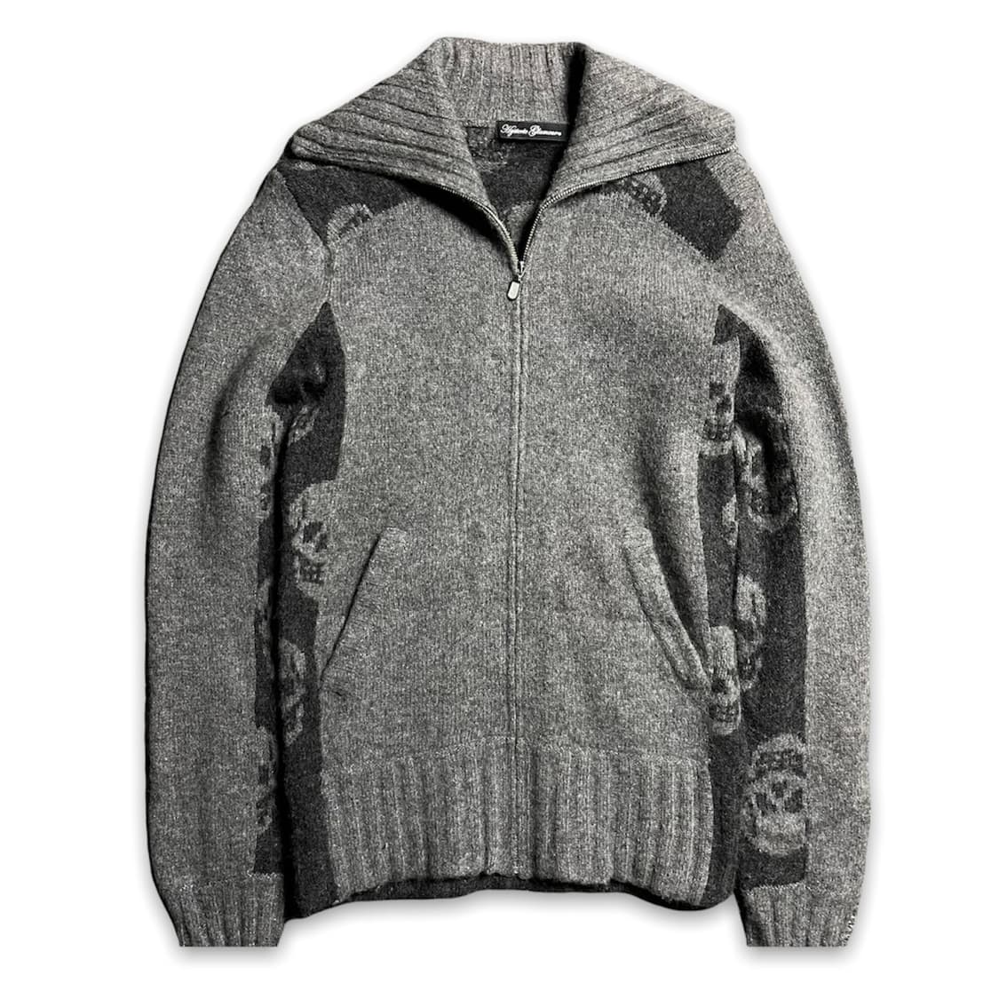 히스테릭 글래머 스컬 패턴 니트 집업 상품이미지3