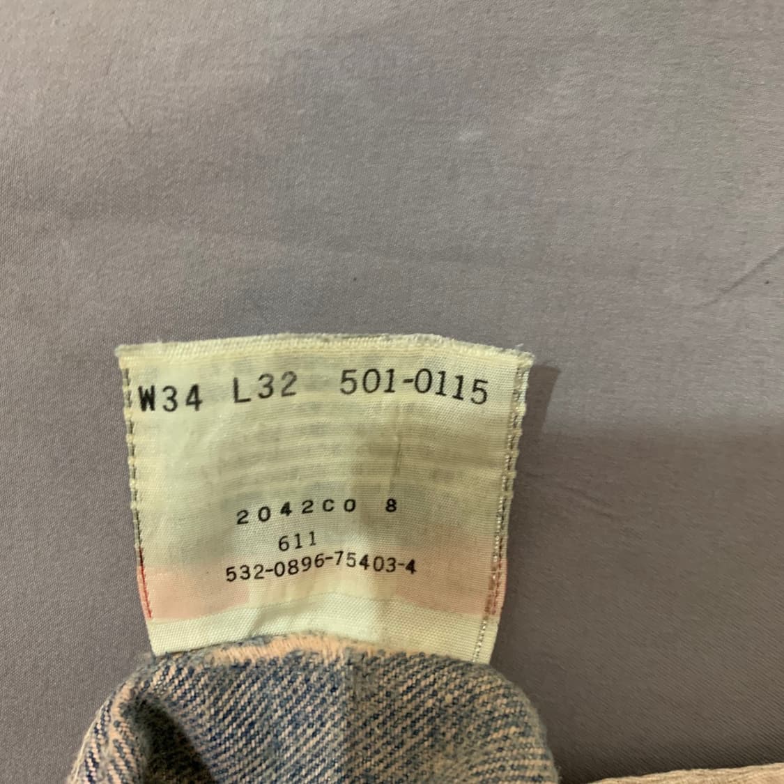 34인치 리바이스 501 90s USA 빈티지 데미지 데님 청바지 상품이미지10