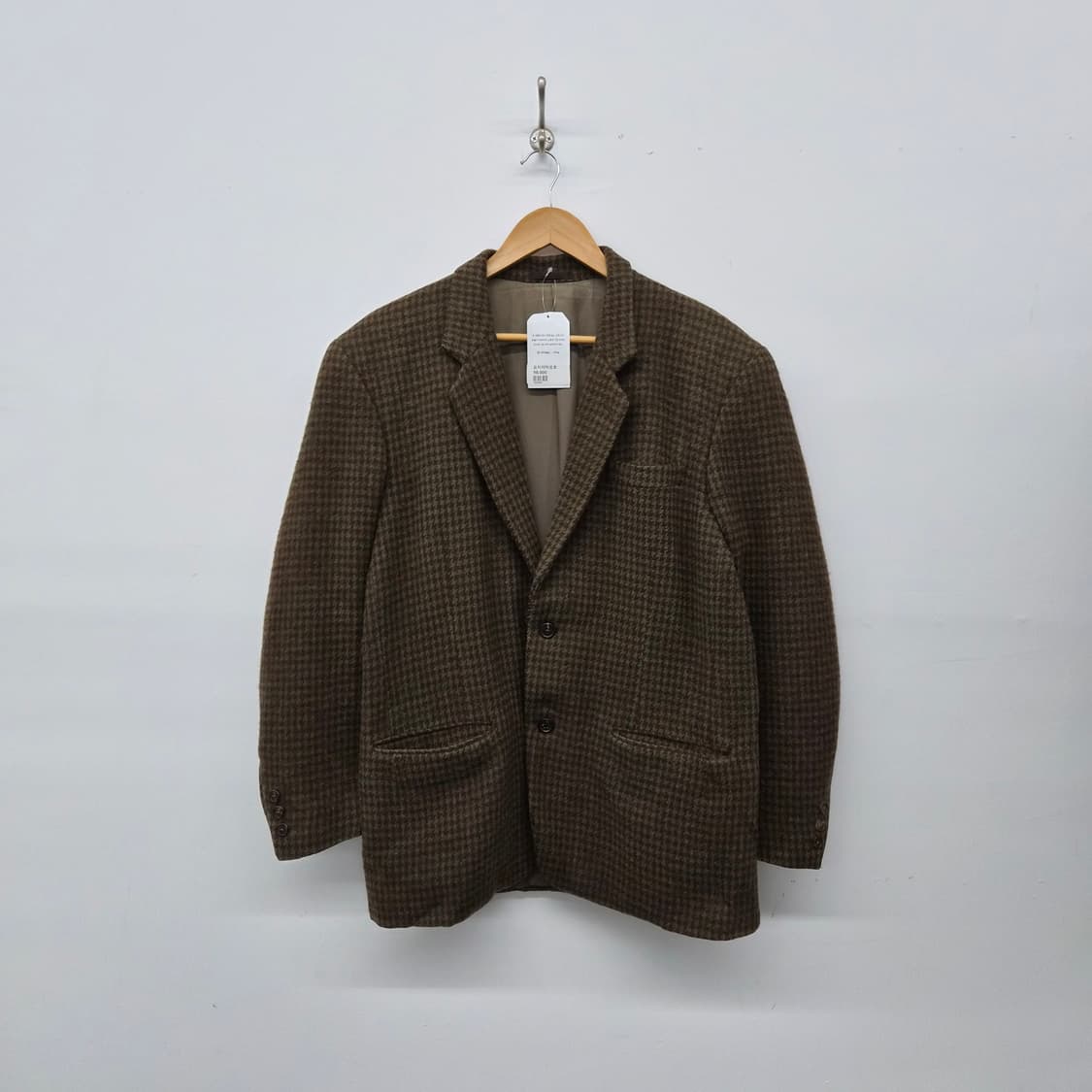 요지야마모토 하운드투스 체크 브라운 자켓 남성 M 상품이미지1