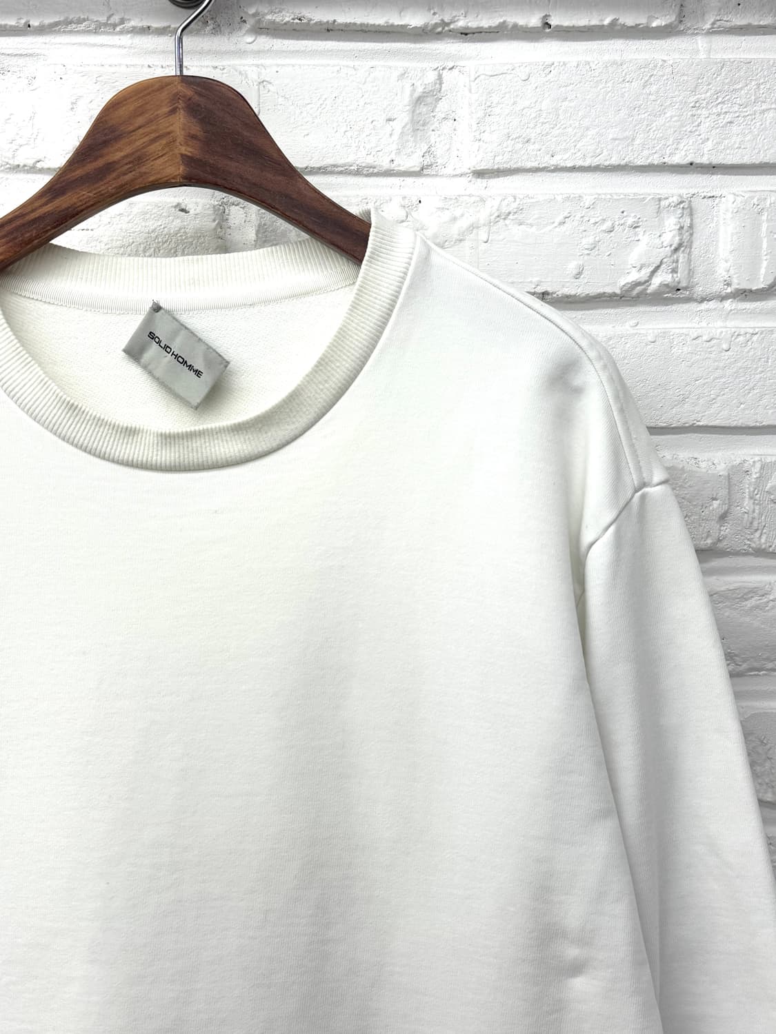솔리드옴므 사이드지퍼 화이트 스웻셔츠 상품이미지4