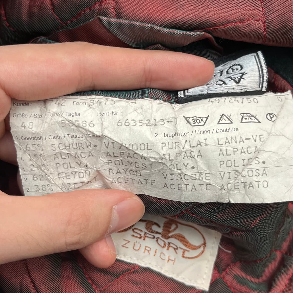 OCH SPORT 취리히 남성 울 자켓 (48) 상품이미지5