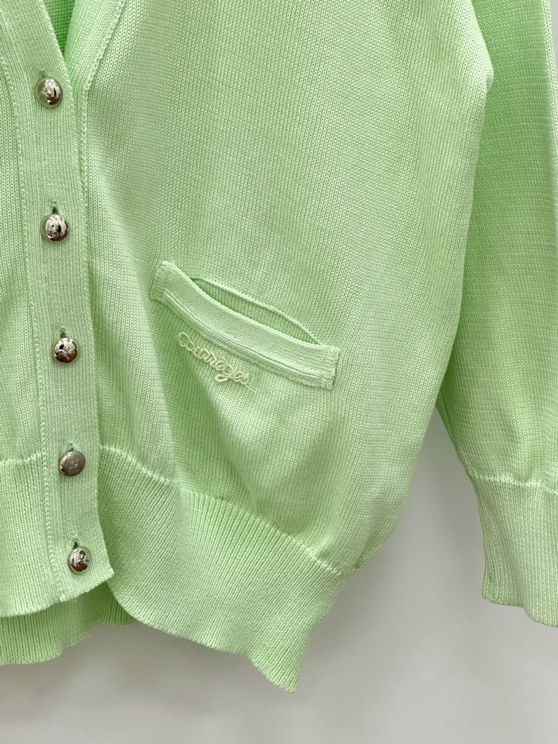 courreges / 꾸레쥬 루즈핏 브이넥 코튼 가디건  상품이미지5