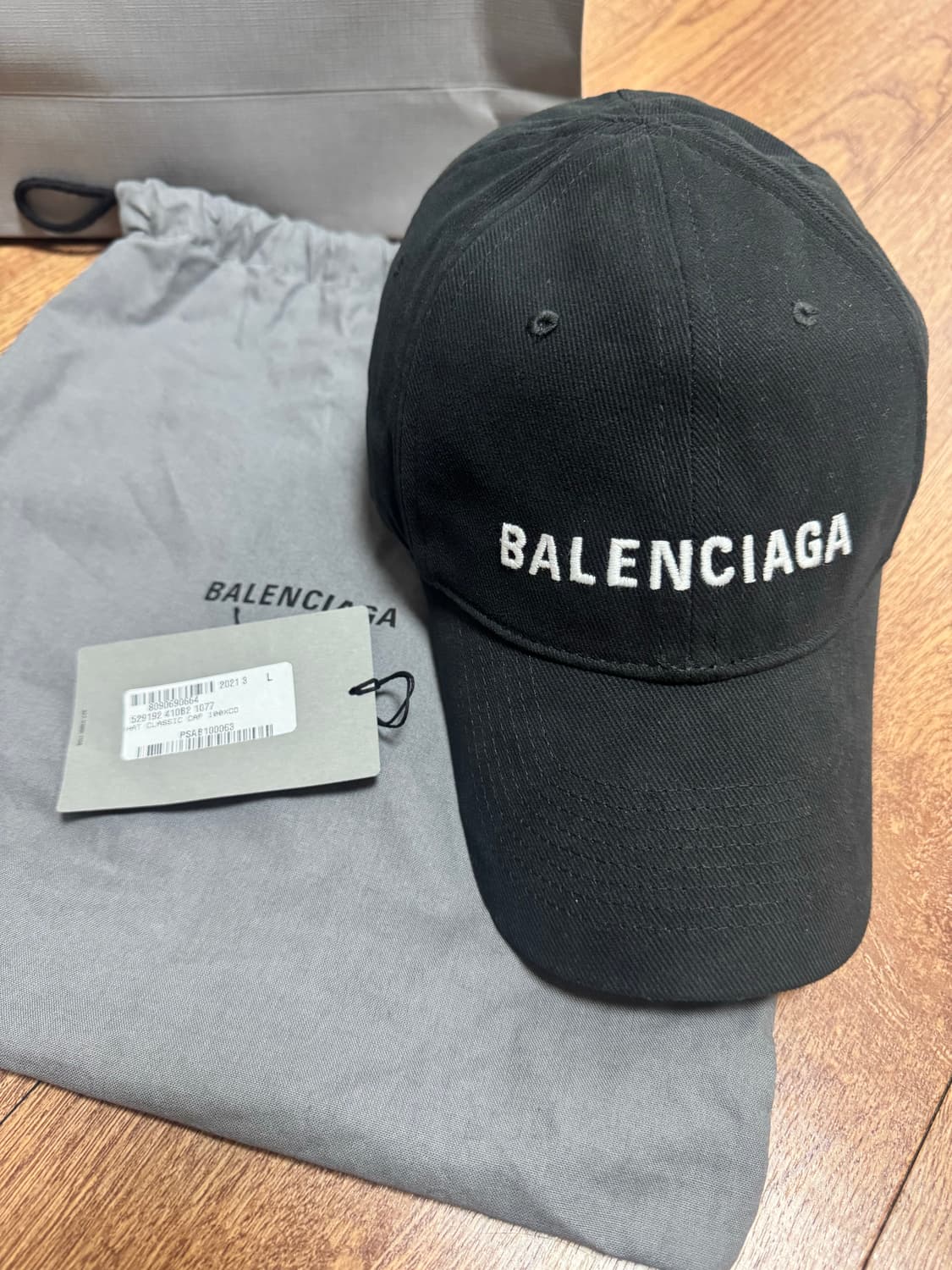 발렌시아가 로고 볼캡 블랙 L 새상품 상품이미지1