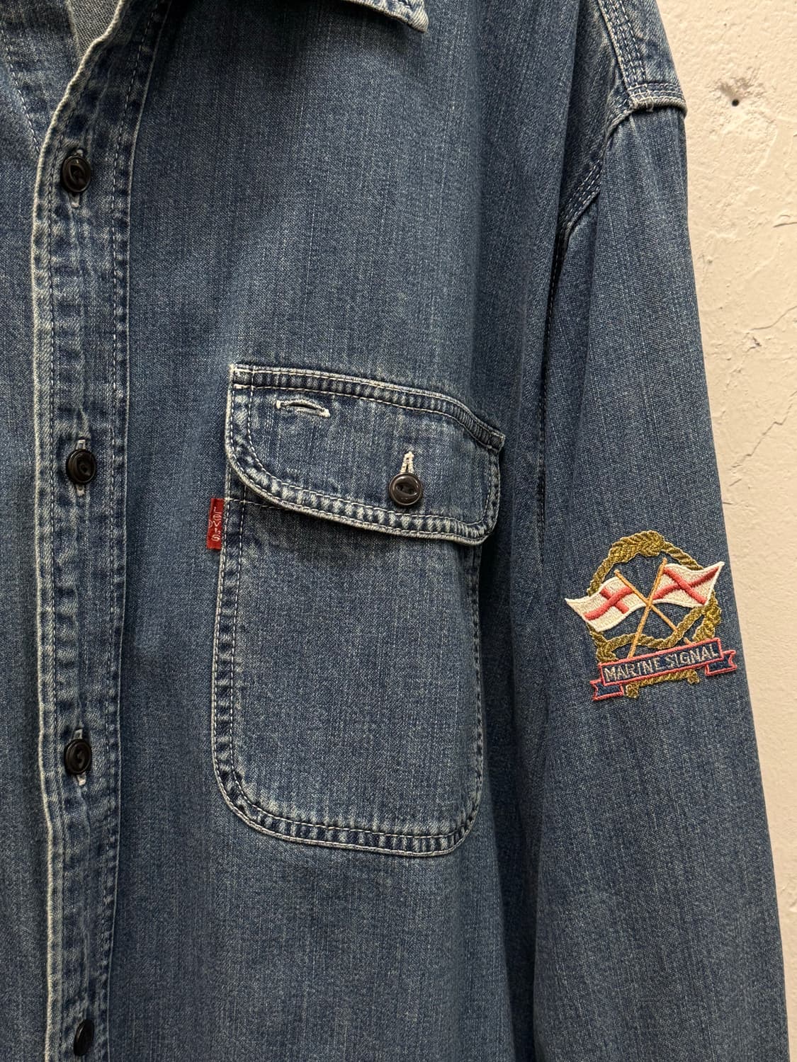 L) 90s Levi’s Marine Signal Patch Denim  상품이미지3