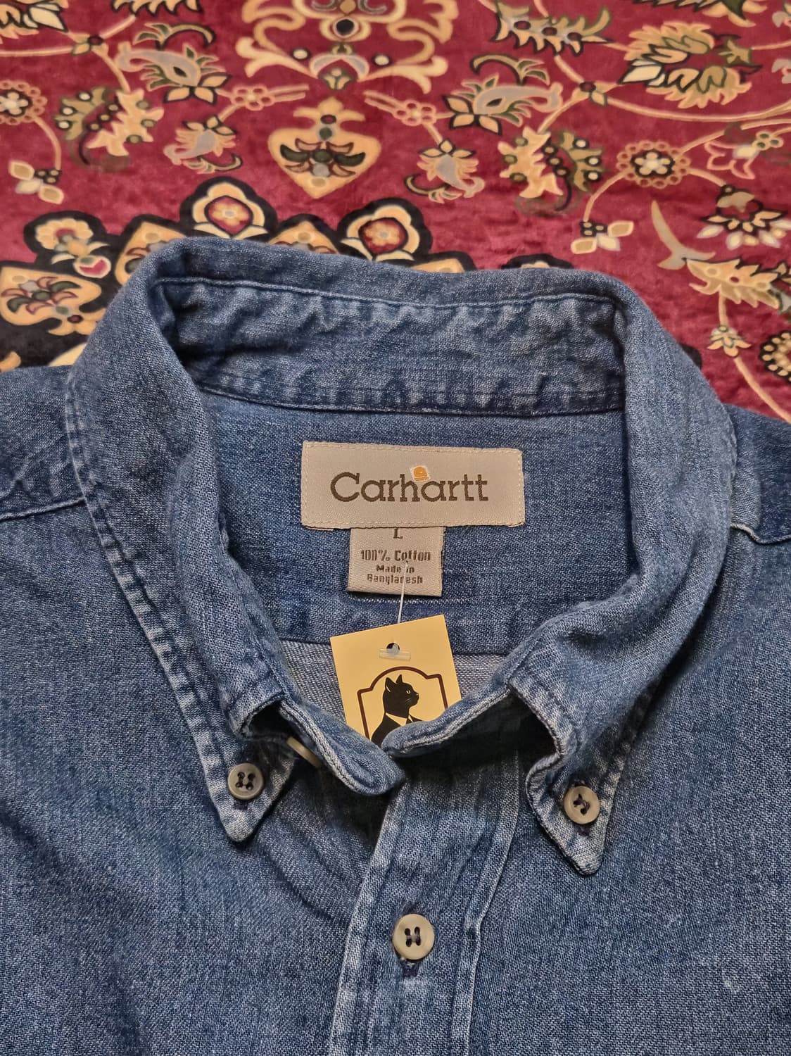 Carhartt Denim Button-Down Shirt 상품이미지4
