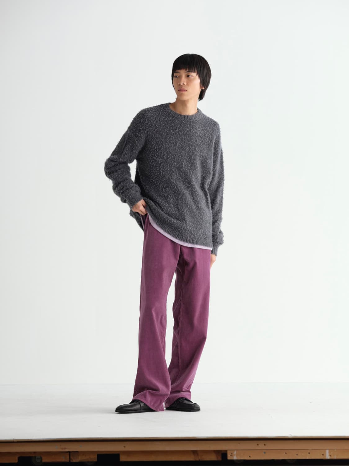 오라리 코듀로이 팬츠 퍼플 3 상품이미지1