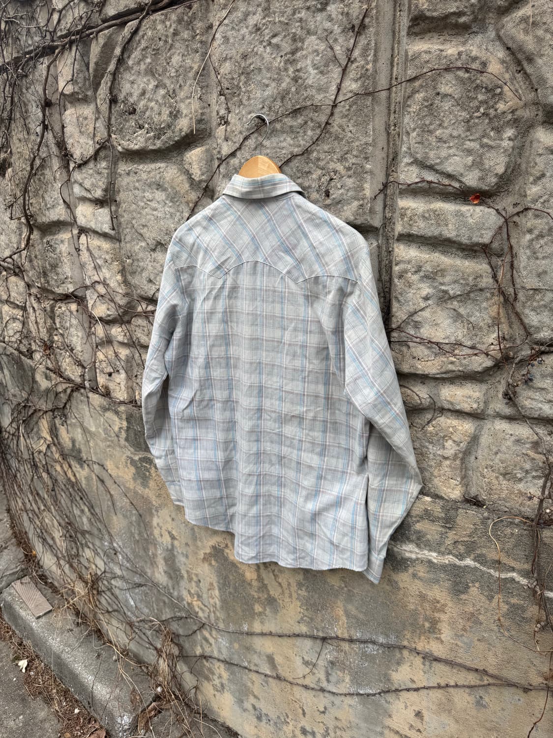 70~80s 리바이스 빈티지 체크 웨스턴 셔츠 L 상품이미지4