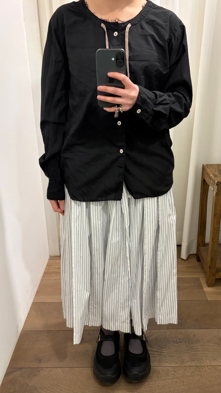 Line No Collar Basic Shirts 상품이미지9