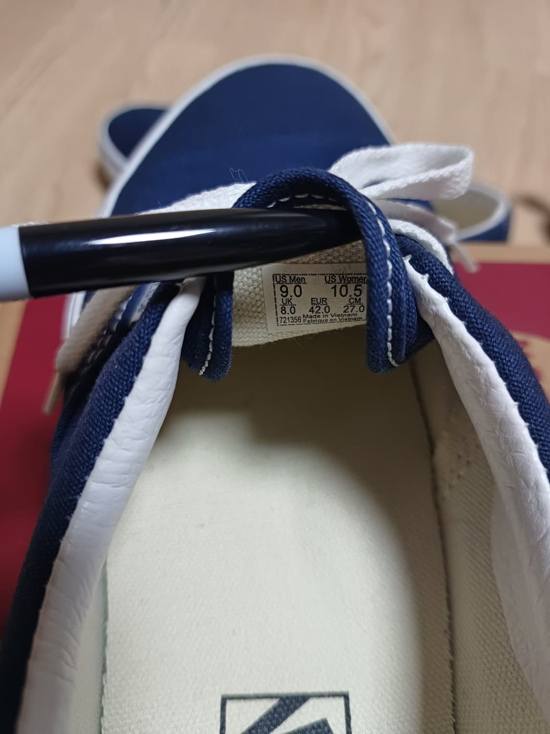 반스 에라 270 네이비 스니커즈 신발 어센틱 Vans 캔버스 상품이미지9