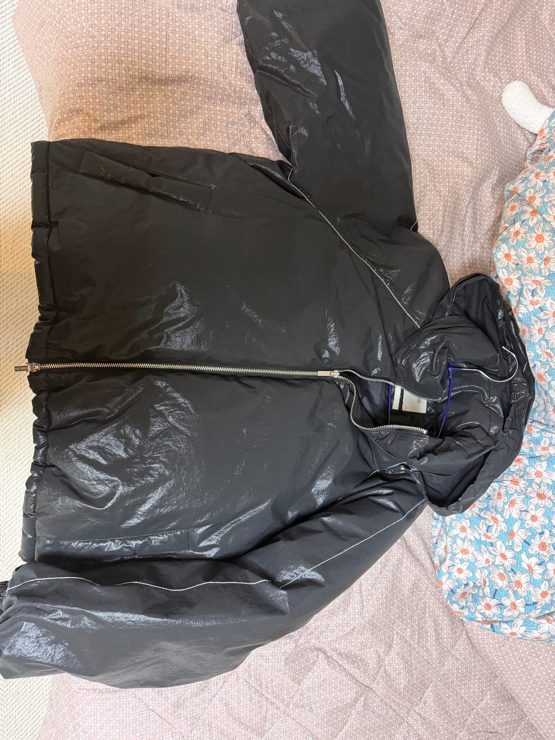 마뗑킴 로고 코팅 다운 점퍼 S 상품이미지3