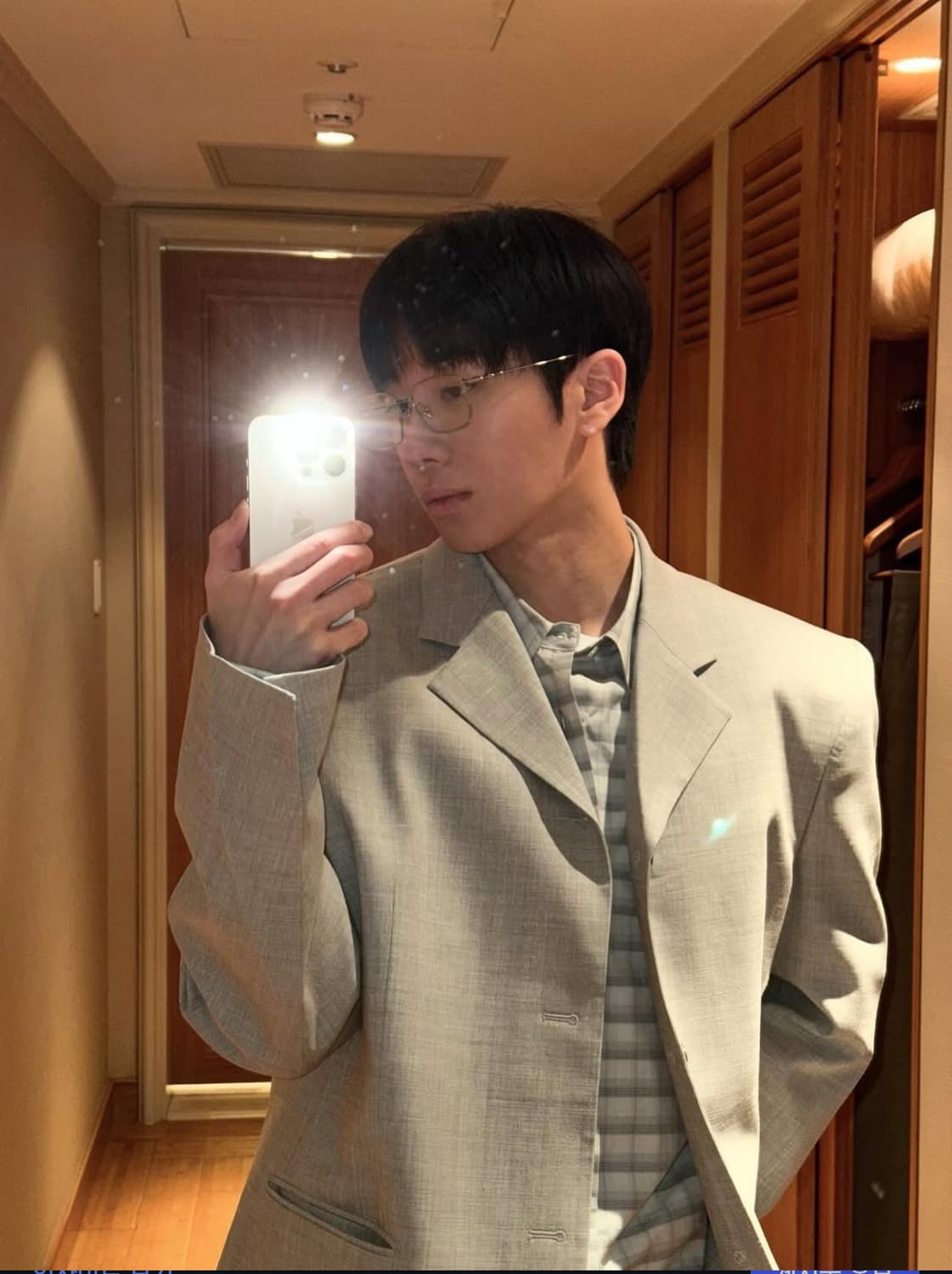 Recto 그레이 오버사이즈 싱글 브레스트 블레이저 상품이미지1