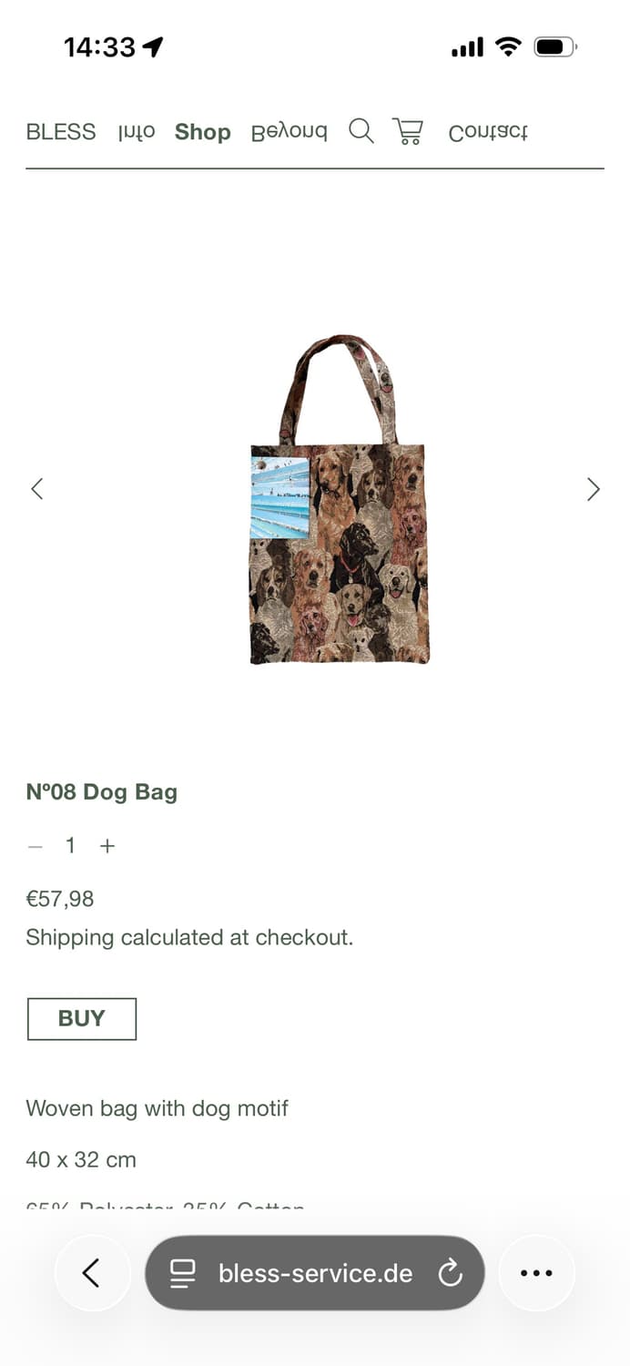 (구매) bless dog bag 라지 사이즈 구매합니다 상품이미지1