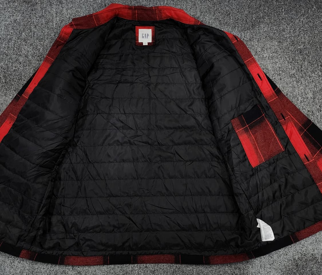 GAP 갭 누빔 플란넬 체크 셔츠 자켓  M 상품이미지3