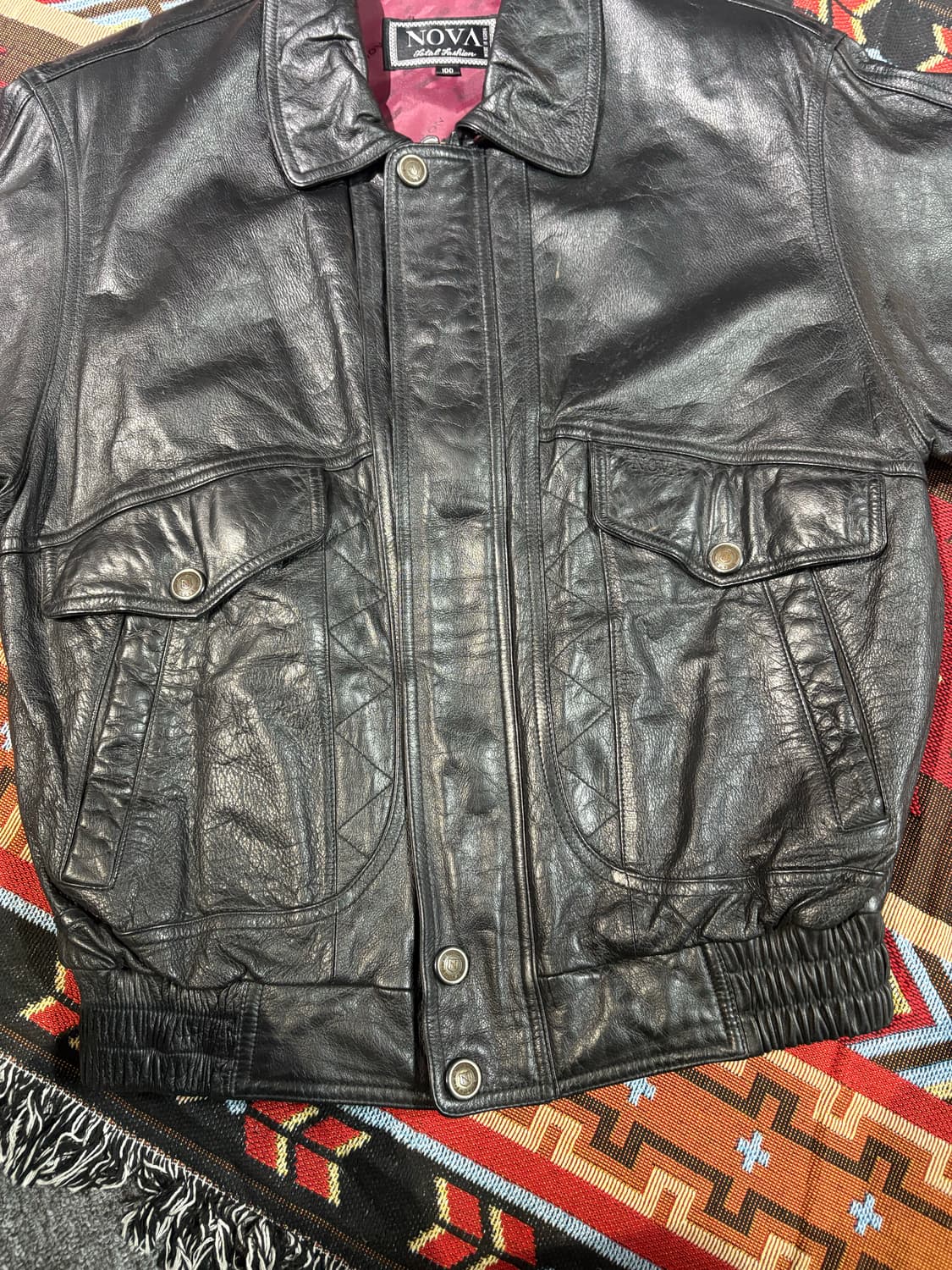 빈티지 NOVA 양가죽 A-1봄버자켓 상품이미지6