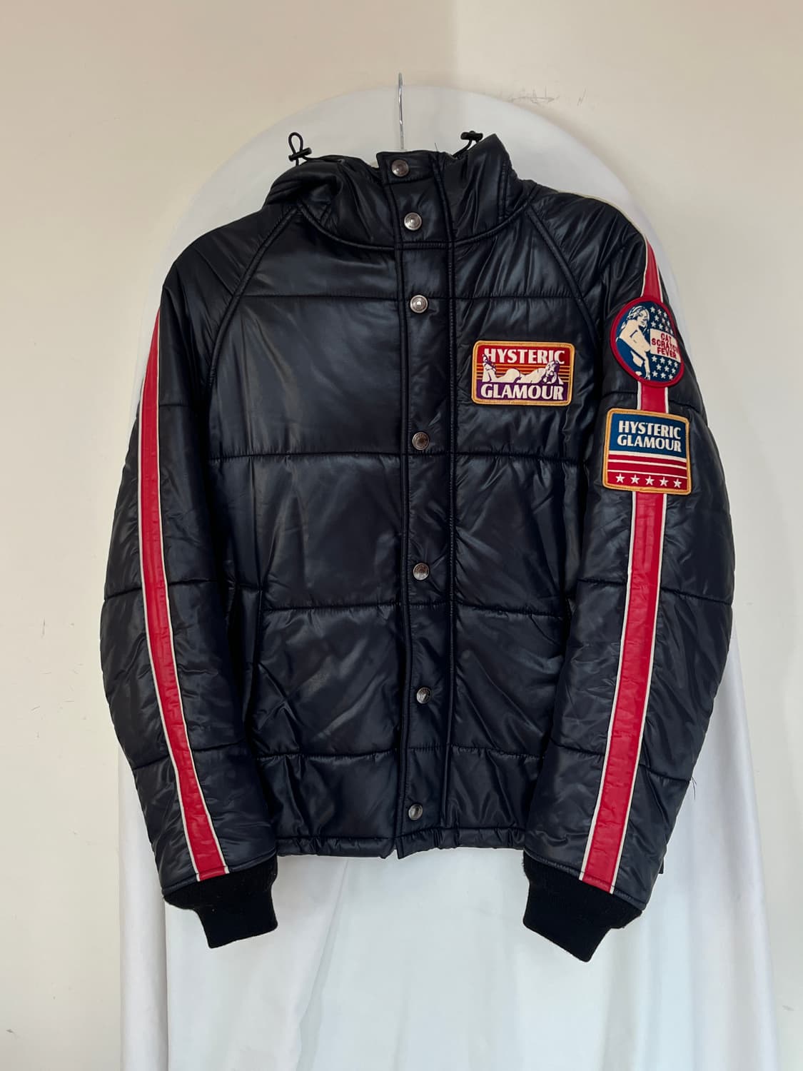 히스테릭 글래머 아카이브 히스걸 로고 패치 후드 패딩 다운 점퍼 상품이미지7